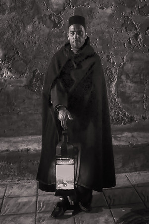 2016 March, night watchman, Fez, Morocco