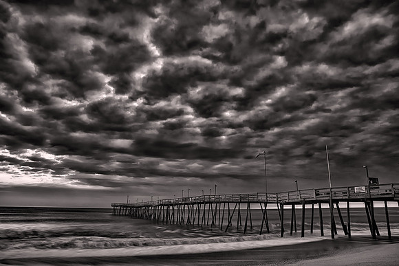 2016 February, sunrise Avalon Pier, Kill Devil Hills, Outer Banks, North Carolina