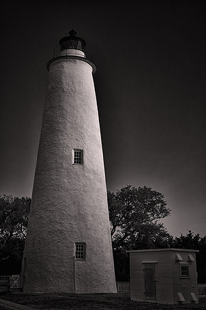 2016 February, sunrise Ocracoke Lighthouse, Ocracoke, Outer Banks, North Carolina