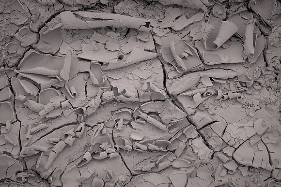 2021 August, ancient volcanic ash forms bentonite clay, Badlands National Park, South Dakota