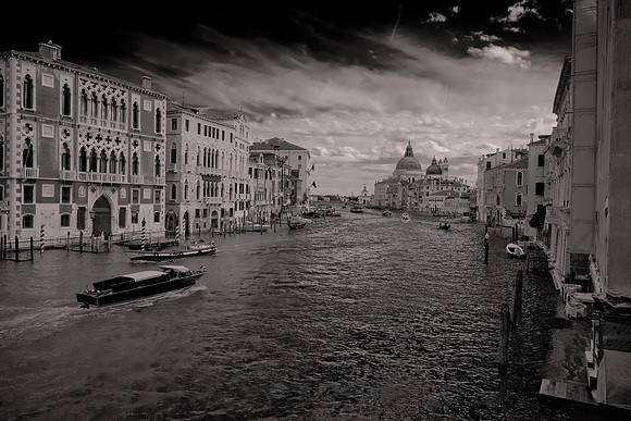 2021 October, Grand Canal and La Salute Church at Accademia Bridge, Venice, Italy