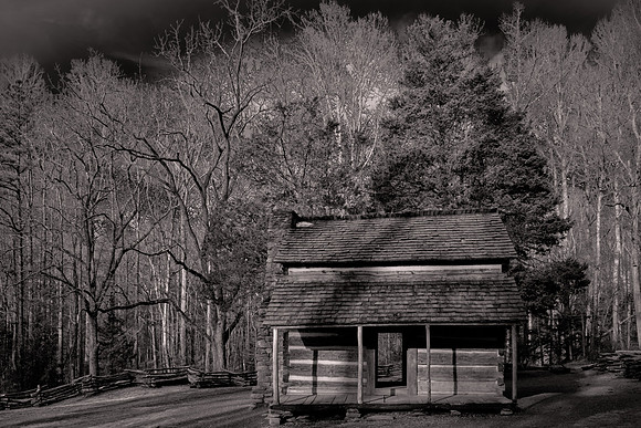 2023 January, John Oliver Cabin, Cades Cove, Great Smoky Mountain National Park, Tennessee