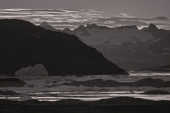 2023 July, sunset over Kulusuk, East Greenland