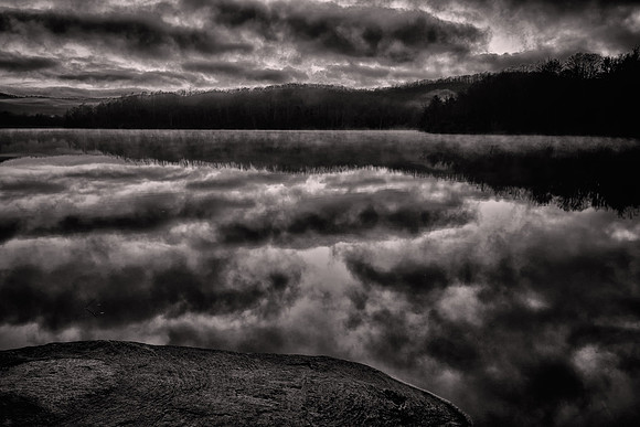 2024 March, sunrise, Price Lake, Blue Ridge Parkway, North Carolina