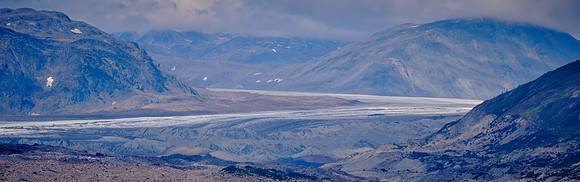 This massive parent Grand Pacific Glacier once completely filled the entire Glacial Bay fjord.