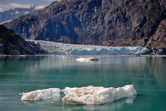Today the 21-mile-long iconic Margerie tidewater glacier is at the head of Glacier Bay.