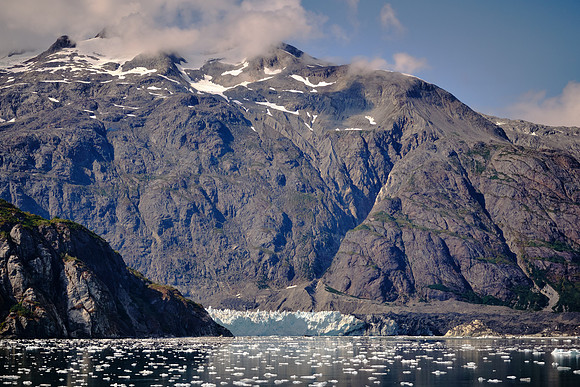 The Margerie tidewater glacier split from the Grand Pacific Glacier in 1992.