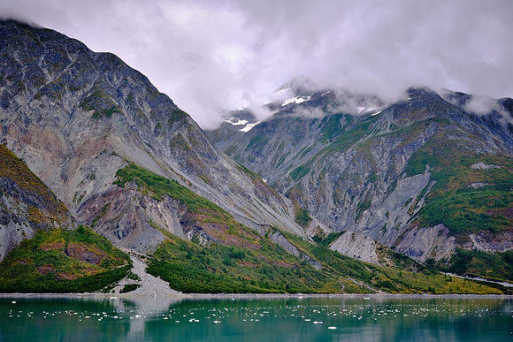 The small cirque ice fields atop this mountain valley are the very last vestiges of an ice sheet 2 miles thick.
