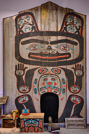 The front door to Chief Shakes tribal house has been salvaged.