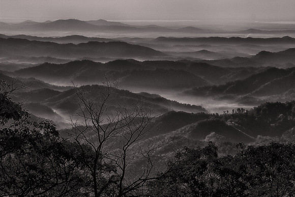 2011 October, sunrise over the Blue Ridge Mountains, North Carolina