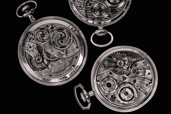 2013 October, antique Elgin pocket watches, Mooresville, North Carolina