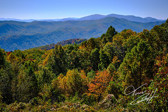 Mile Post 348, road closed south on the Blue Ridge Parkway
