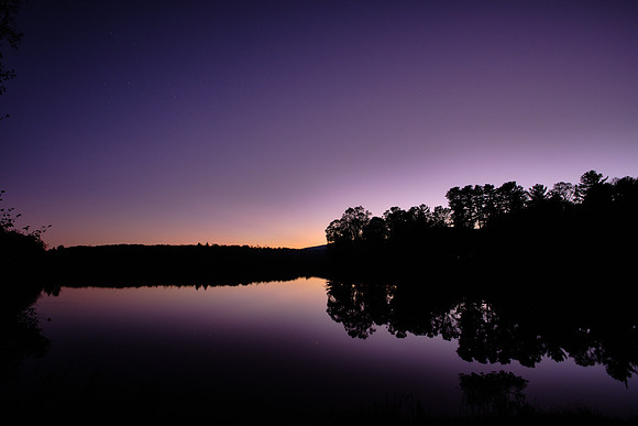 Mile Post 296, sunset over Price Lake