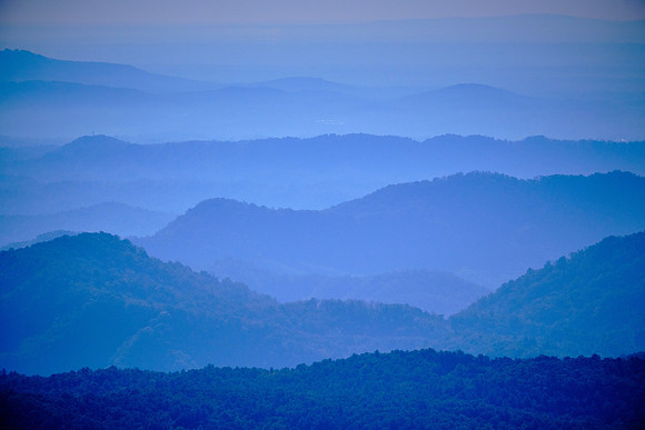 Mile Post 320, mid-morning in the Blue Ridge Mountains