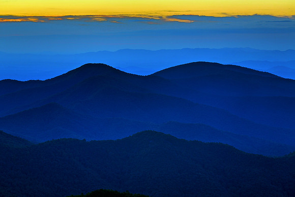 Sunrise at Green Knob Overlook, Blue Ridge Parkway, NC