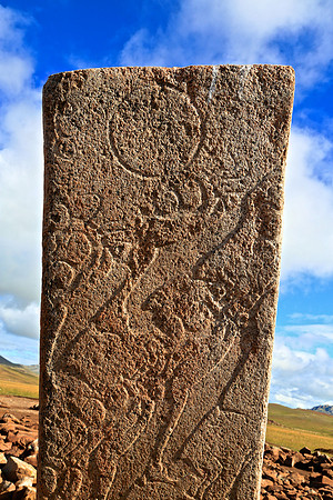 Bugatun Rhondii bronze-age (3500-2500 BC) deer-stone excavation site