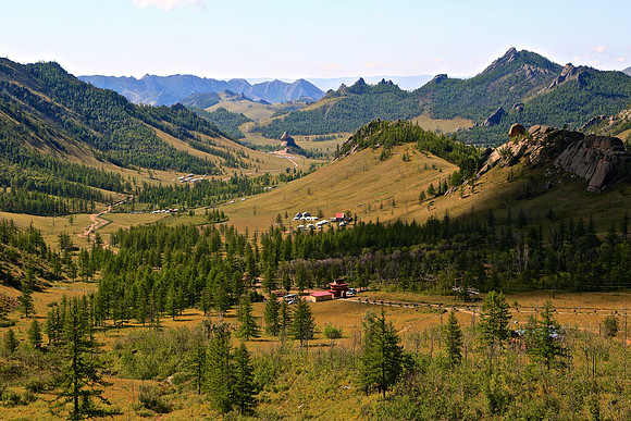 View down valley from the Aryabal Buddhist Meditation Center