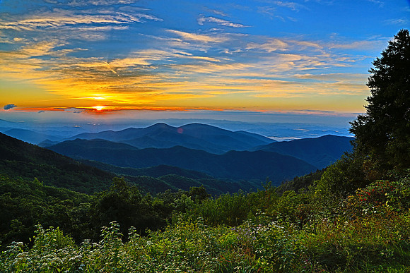 Sunrise at Green Knob Overlook, Blue Ridge Parkway, NC
