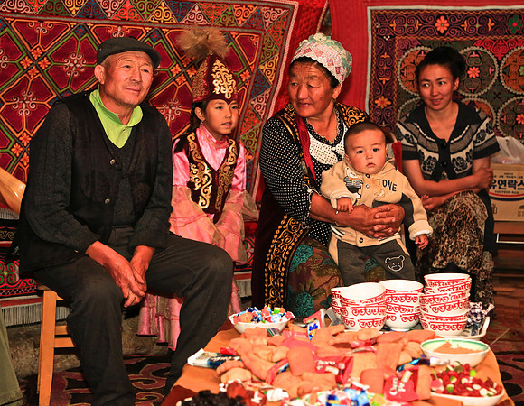 Kazak family home-meal and visit