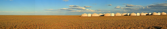 Dream Gobi Camp on high plains of the Gobi Desert, Mongolia