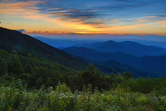 Sunrise at Green Knob Overlook, Blue Ridge Parkway, NC