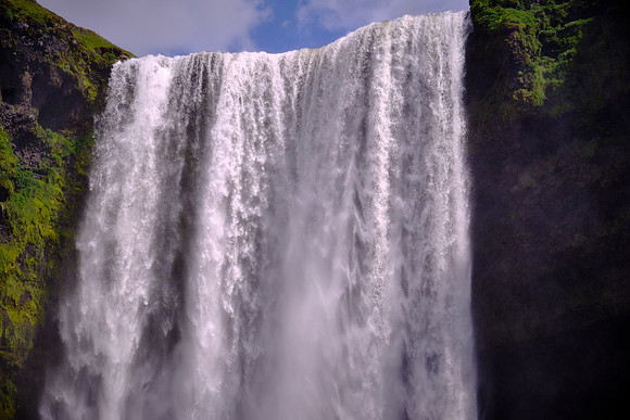 According to legend, an early Viking buried a treasure in a cave behind the waterfall.