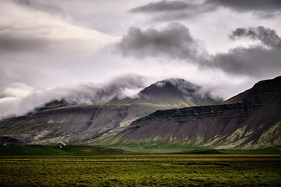 On the road to.Stykkisholmur along the the Snaefellsnes peninsula .