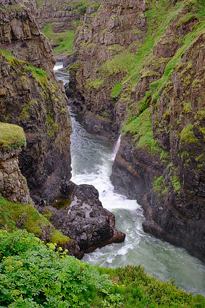 Kolugljufur Gorge and Waterfall