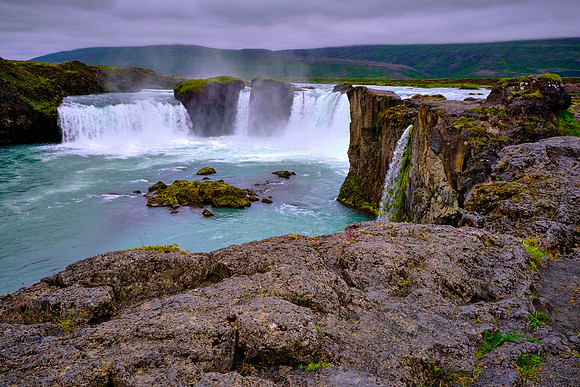 Godafoss waterfall, waterfall of the gods.