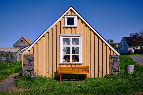 The Árbær Farm house is still standing on its original spot.