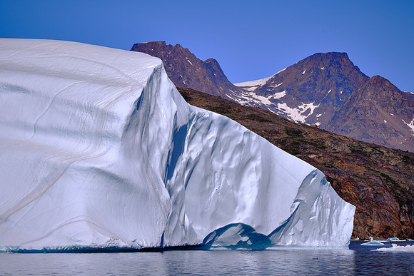 The surface water is made dense by the extra salinity.