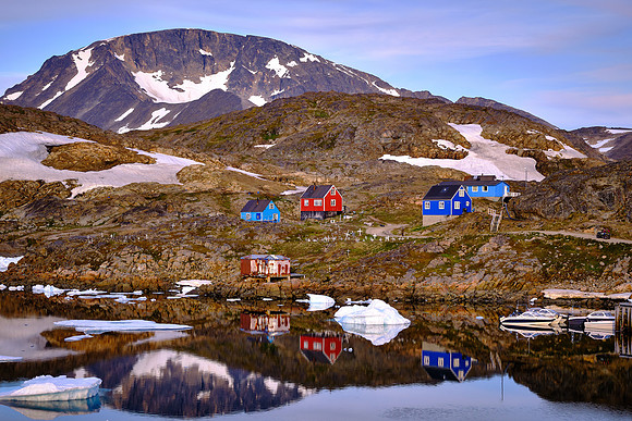 Kulusuk Island is 5 miles from north to south and 7 miles from west to east.