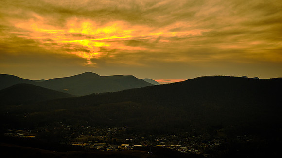 Sunset atop Mt. Jefferson, NC