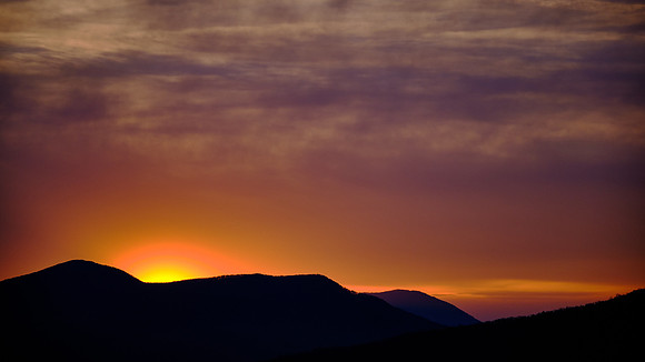 Sunset atop Mt. Jefferson, NC