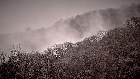 Fog and cloud on the Blue Ridge Parkway, NC