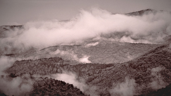 Fog and cloud on the Blue Ridge Parkway, NC