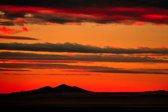 Sunrise on the road to Moab, UT