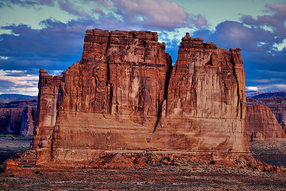 Courthouse Towers, La Sal Viewpoint, Arches National Park, UT