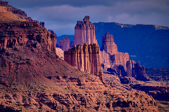 Sunset at Fisher Towers, Colorado River Canyon, UT