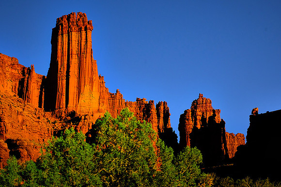 Sunset at Fisher Towers, Colorado River Canyon, UT