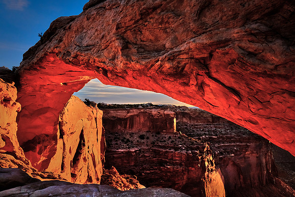Sunrise at Mesa Arch, Island in the Sky, Canyonlands National Park, UT