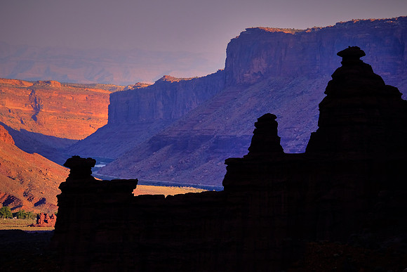 Sunrise along the Colorado River Canyon (Highway 128), Moab, UT