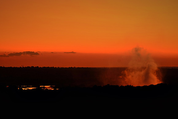 Sunrise over Victoria Falls, Zimbabwe