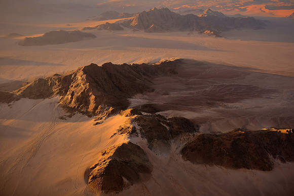 Sunrise over the  Sossusvlei, Namib Desert, Namibia