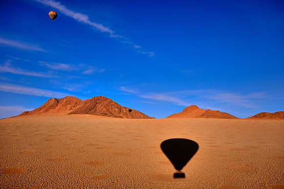 Sunrise over the  Sossusvlei, Namib Desert, Namibia