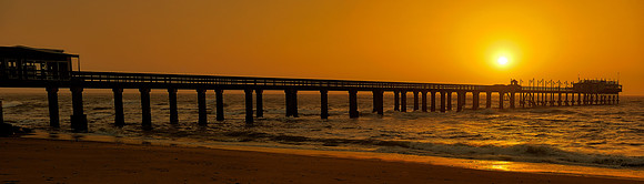 Sunset over Swakopmund Pier, Namibia