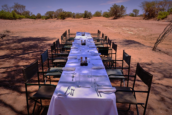 Desert lunch,  Damaraland, northwest Namibia