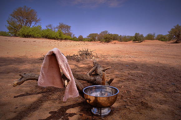 Desert lunch,  Damaraland, northwest Namibia