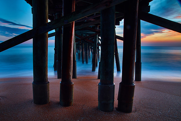 Sunrise over the Flagler Beach fishing pier, Flagler Beach, FL