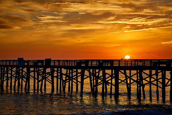 Sunrise over the Flagler Beach fishing pier, Flagler Beach, FL